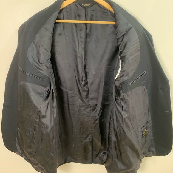 Jos A Bank Size 44L/39L Men's 2-Piece Suit Pants Sport Coat Blazer Jacket Black - Picture 4 of 16